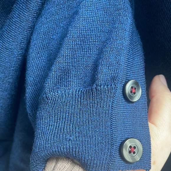 Sand Copenhagen granddad cardigan blue sweater merino wool - Picture 8 of 10